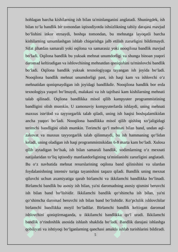 Ishsizlikning iqtisodiy va ijtimoiy oqibatlari 5