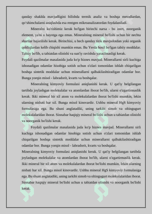 Minerallar Klassifikasiyasi 5