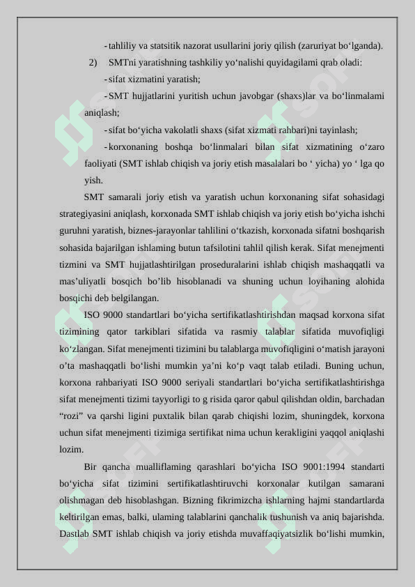 Korxona va tashkilotlarda sifat menejmenti 4