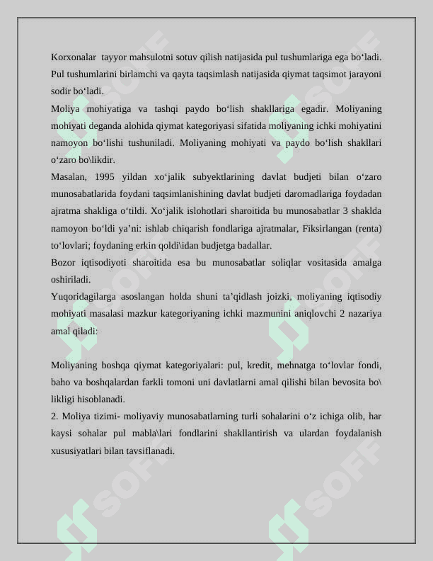 Moliya tizimi va uning funksiyalari. 4