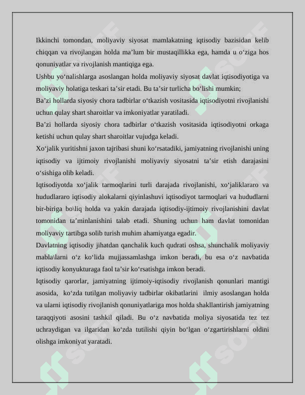Moliya tizimi va uning funksiyalari. 8