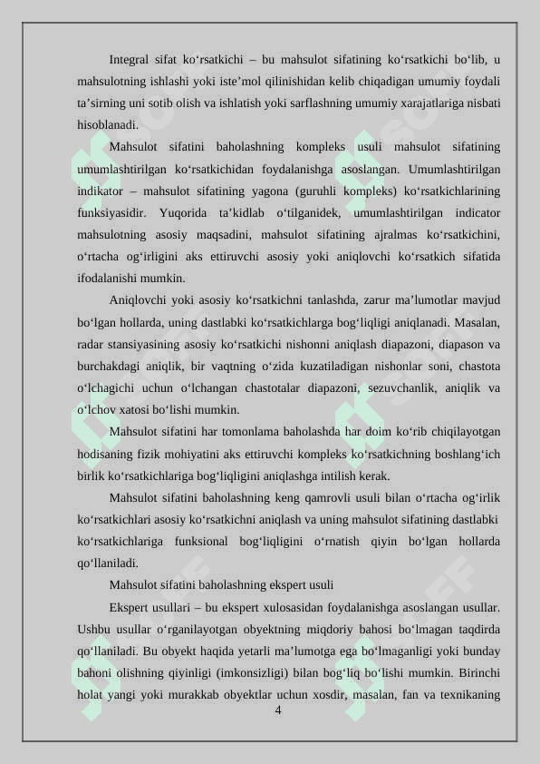 Mahsulot sifatini boshqarish mexanizmi 4