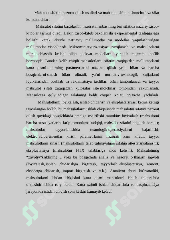 MAHSULOTLARNING SIFATI HAQIDA TUSHUNCHA 3