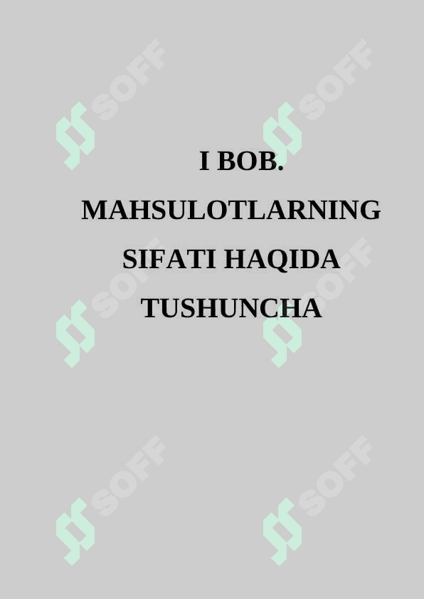 MAHSULOTLARNING SIFATI HAQIDA TUSHUNCHA 4