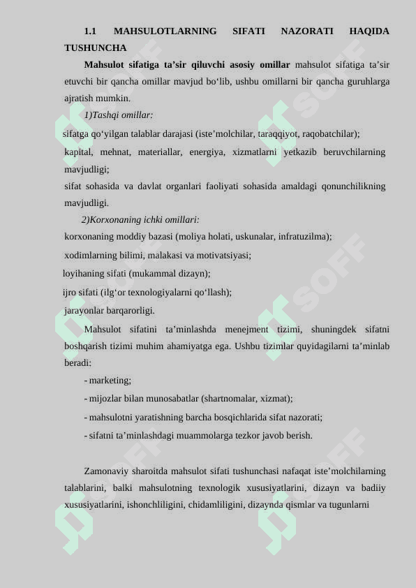 MAHSULOTLARNING SIFATI HAQIDA TUSHUNCHA 5
