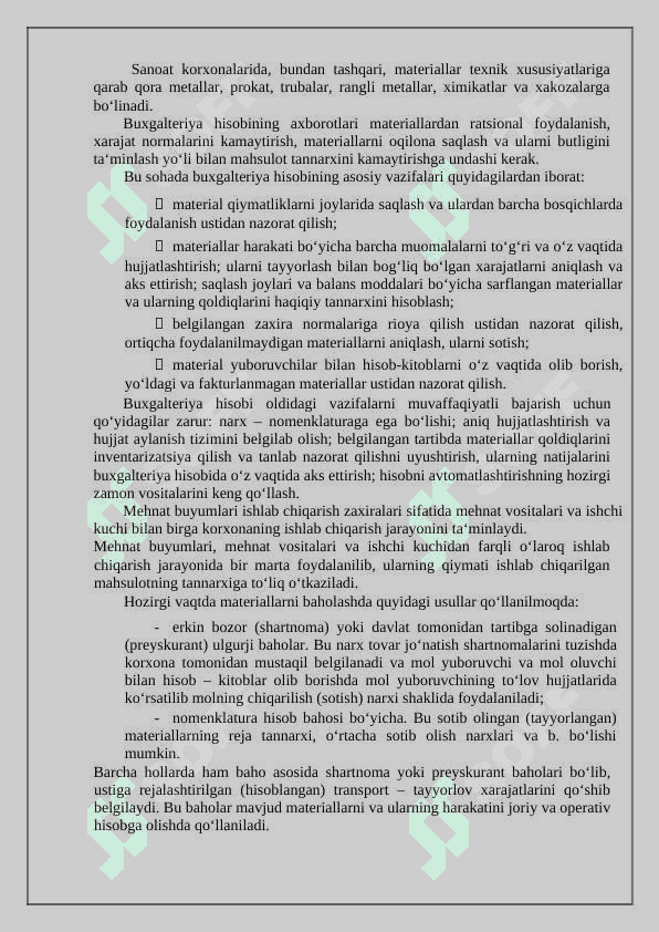 Materiallar hisobining nazariy asoslari 6