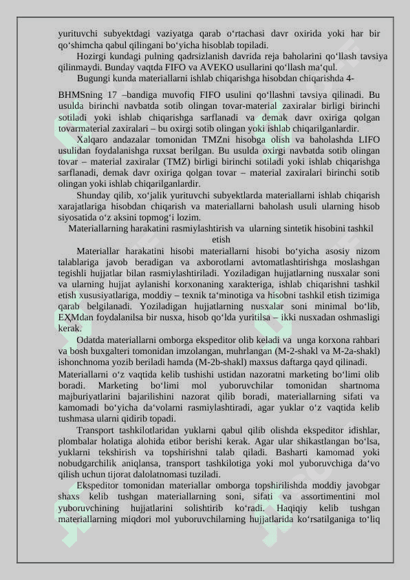 Materiallar hisobining nazariy asoslari 8