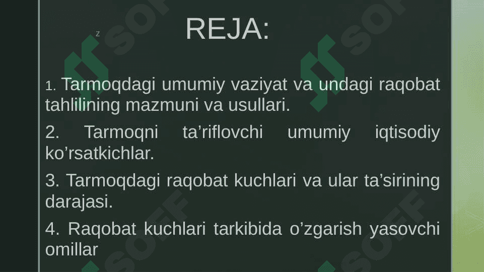 TARMOQDAGI UMUMIY VAZIYAT VA RAQOBAT TAHLILI 2