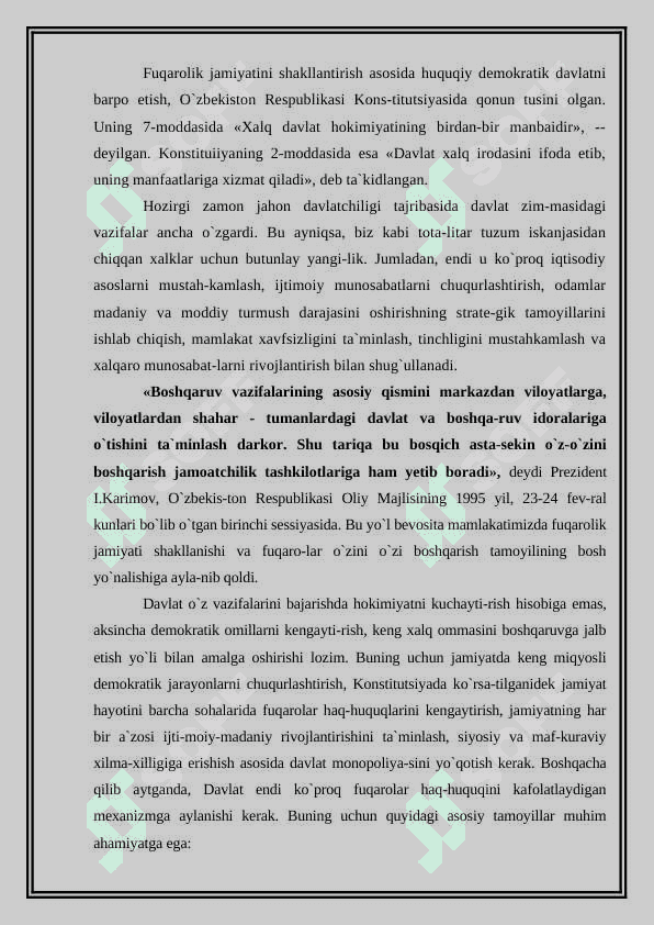O‘zbekistonda ijtimoiy sohada amalga oshirilayotgan o'zgarishlar mazmuni va mohiyati 2