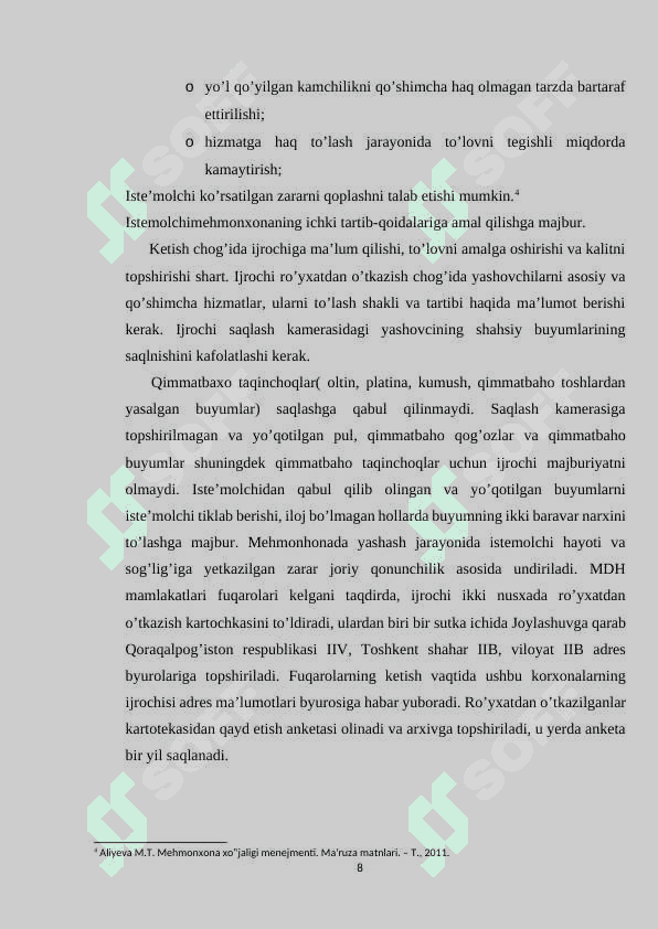 Меhmonxonalarda xizmatlar samaradorligini aniqlash xususiyatlari 8