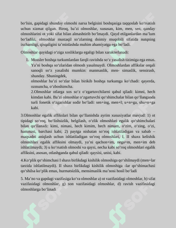 Sonning ta’rifi, leksik-grammatik xususiyati va turlari 4