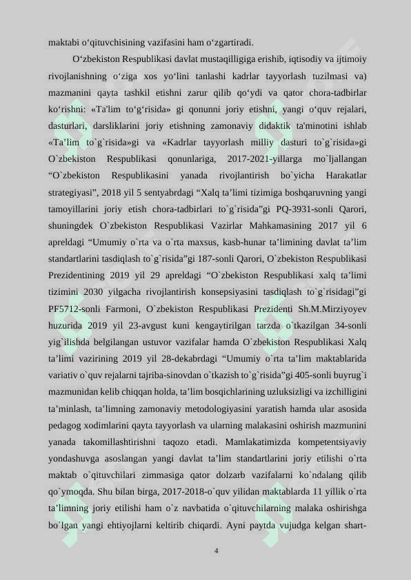 Butun sonlar halqasida taqqoslamalar va ularning xossalari.Chegirmalar sinfi halqasi 4