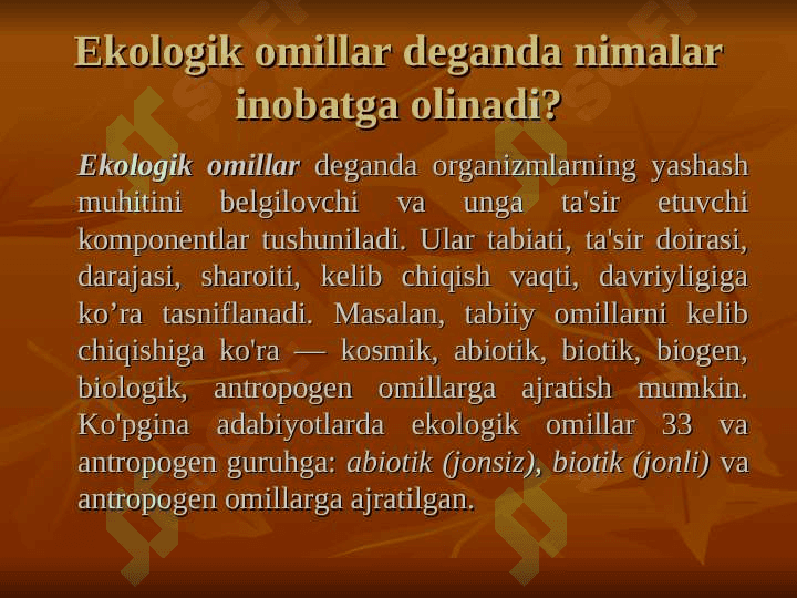 KIMYO, EKOLOGIYA VA BIZ! 3