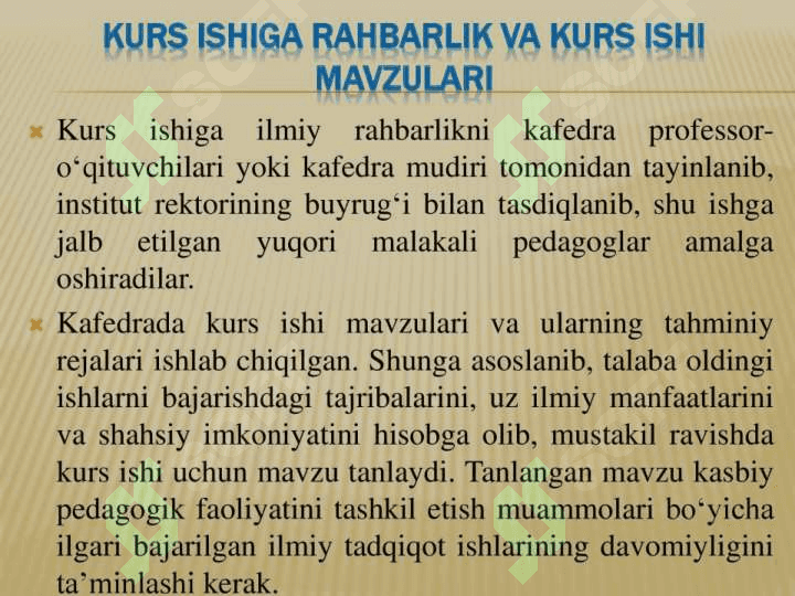 Kurs ishi bituruv malakaviy ishini yozish tartibi 3