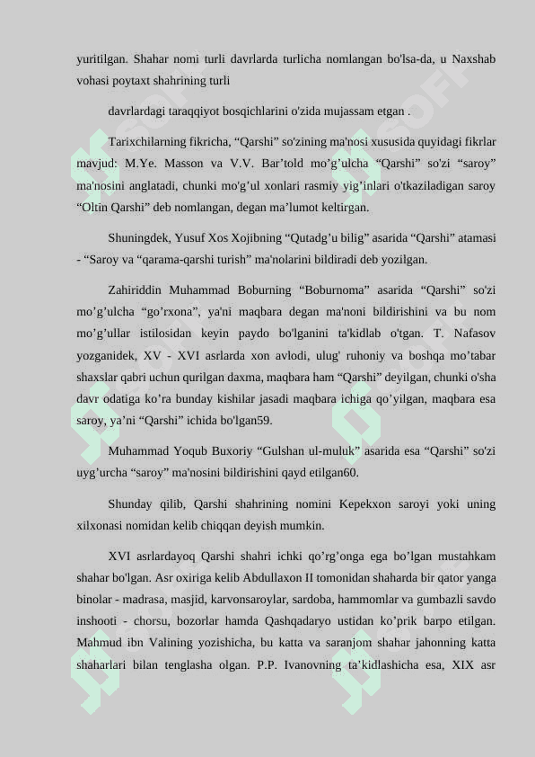 QASHQADARYO, SURXONDARYO, JIZZAX, XORAZM VILOYATLARI VA QORAQALPOG‘ISTON RESPUBLIKASI SHAHARLARI TOPONIMIKASI 2