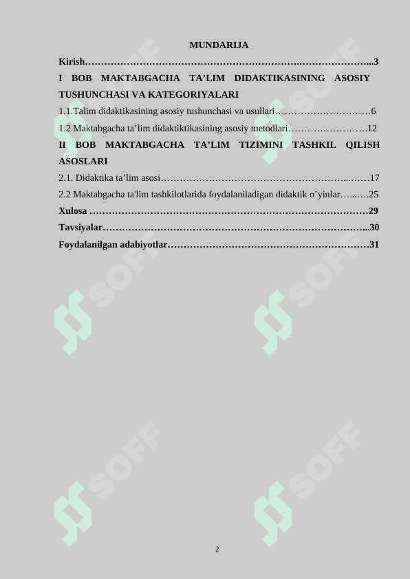 Maktabgacha ta’lim didaktikasi 2