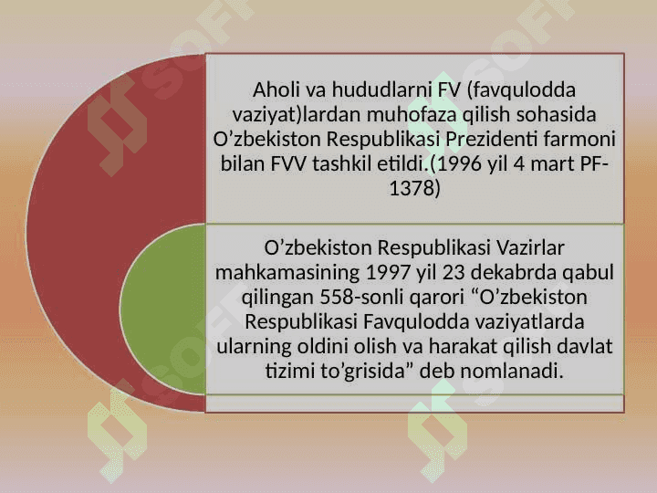 Favqulodda vaziyatlar ularni oldini olish va harakat qilish Davlat tizimi. Uning asosiy vazifalari. Favqulodda vaziyatlarda Davlat tizimining axborot boshqaruvi. 5