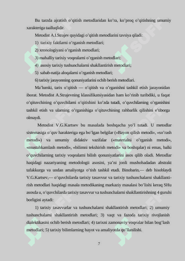 TARIX DARSLARIDA KO'RGAZMALI O'QITISH 7
