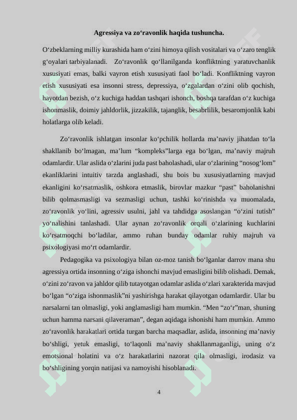 Agressiya zo‘ravonlikni konflektiv vaziyatga tasiri 3