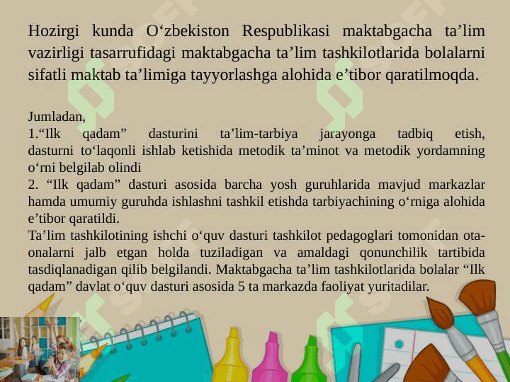 Maktabgacha ta’lim tashkiloti tarbiyachisining faoliyat markazlarida ta’lim jarayonini tashkil etishning  samarali usullari 3