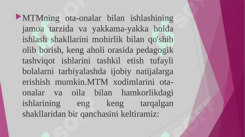 MTT larida ota–onalar bilan hamkorlik ishlariga inovatsion yondashuv 7