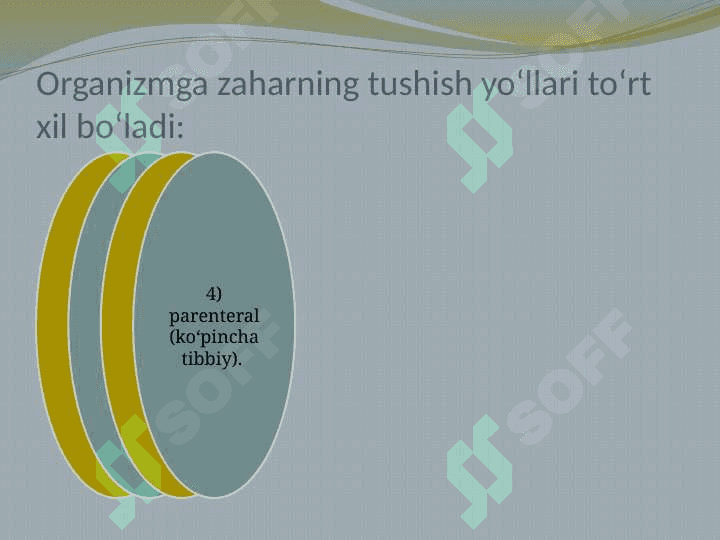 ZAHARLANISH VA ZAHARLANISHDA BIRINCHI TIBBIY YORDAM KO‘RSATISH 4
