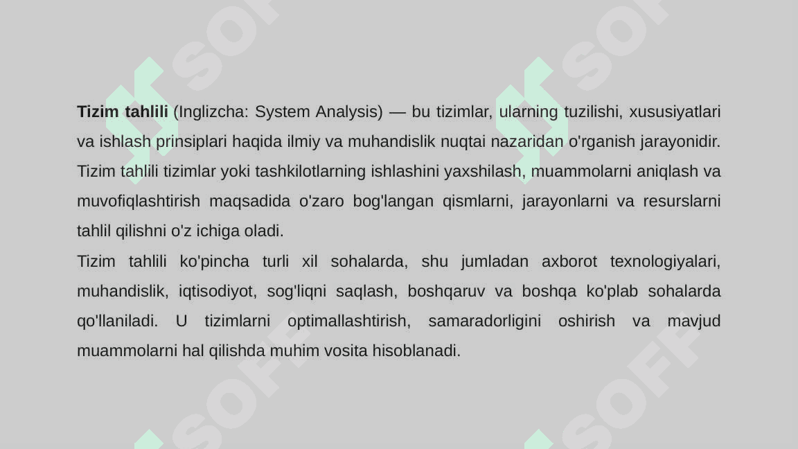 Tizim Talablarini Tahlil qilish 5