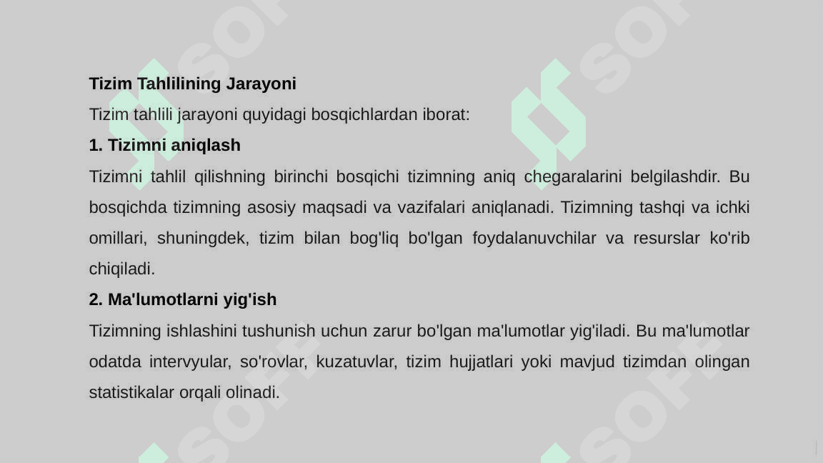 Tizim Talablarini Tahlil qilish 7