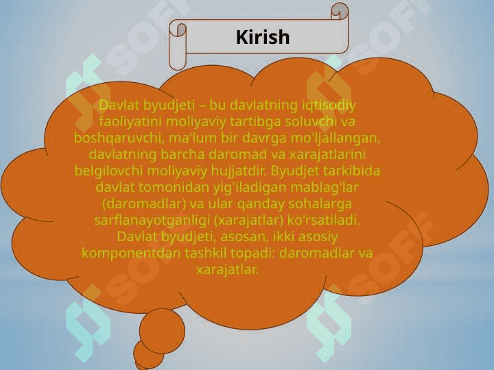 Davlat byudjeti tarkibi va uni takomillashtirish yo'llari mavzusida mustaqil ish 3