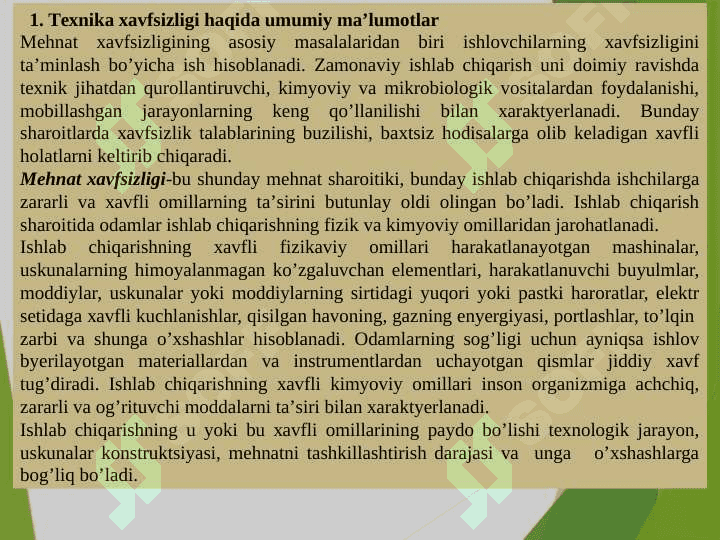TEXNIKA VA ELЕKTR ХАVFSIZLIGI 4