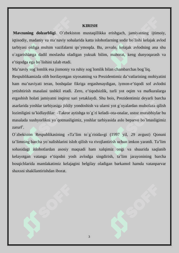 1-sinf “o’qish kitobi” darsligida keltirilgan o’tmishni o’rganish mavzusidagi asarlarning o’quvchilarda vatanparvarlik ruhi shakillanishidagi ahamiyati 3