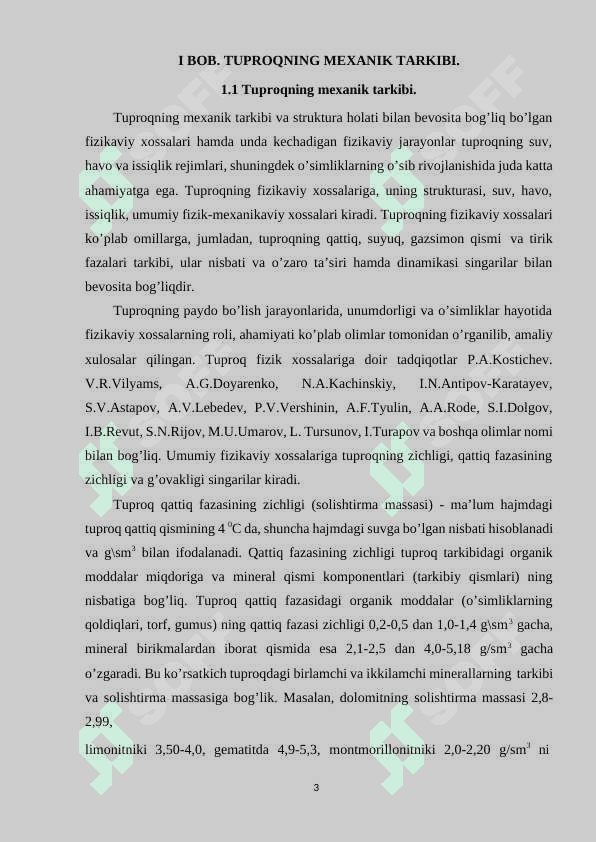 TUPROQNING FIZIK XOSSALARI 3