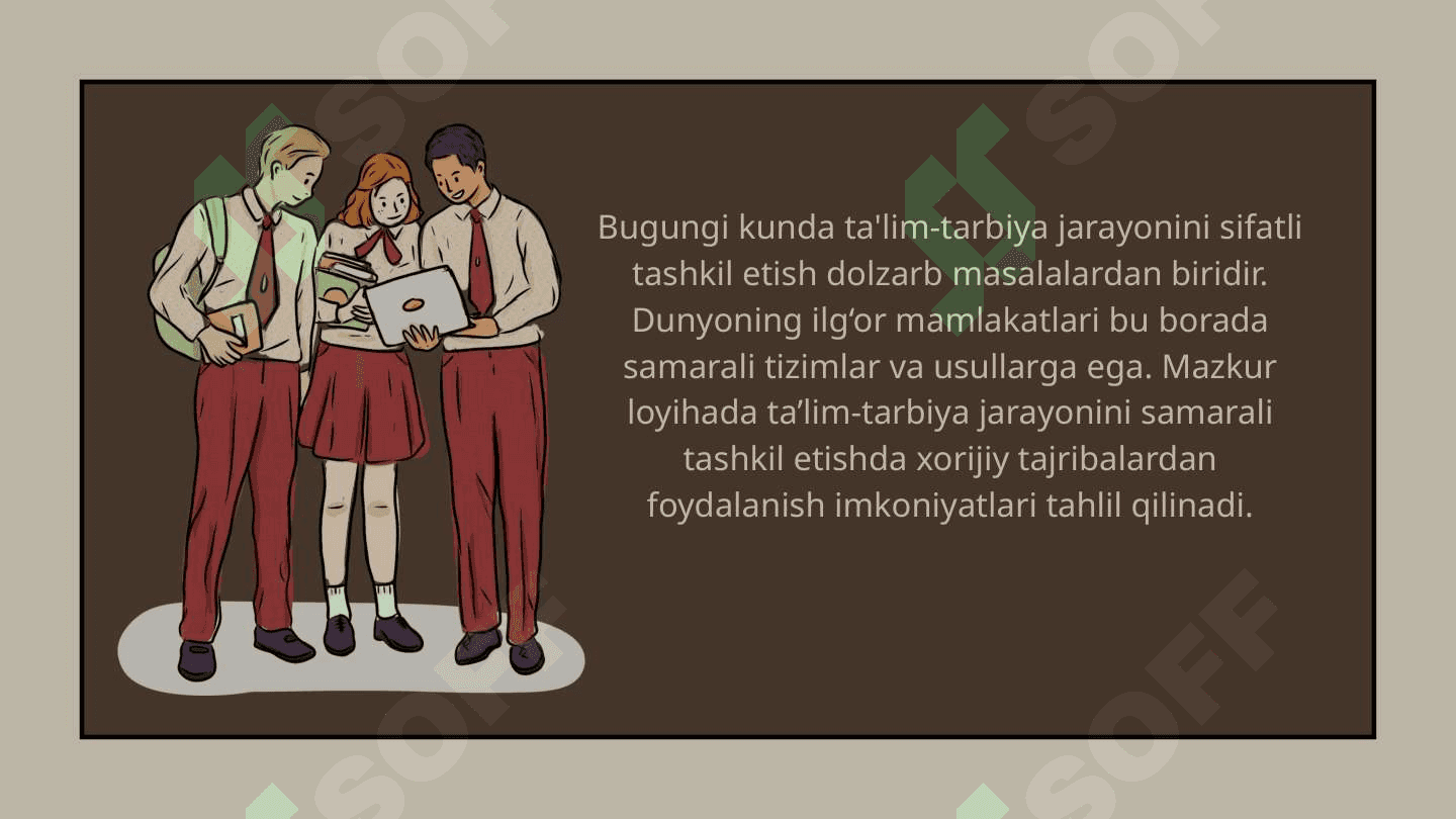 Ta'lim tarbiya jarayonini tashkil etishda, xorijiy tajribalardan foydalanish."STEAM" 2