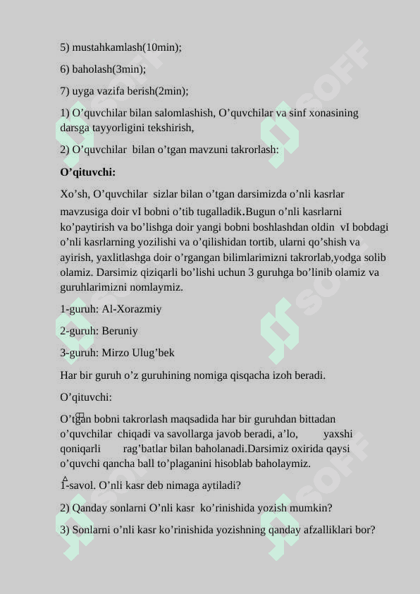 matematika fani dan ochiq dars 4