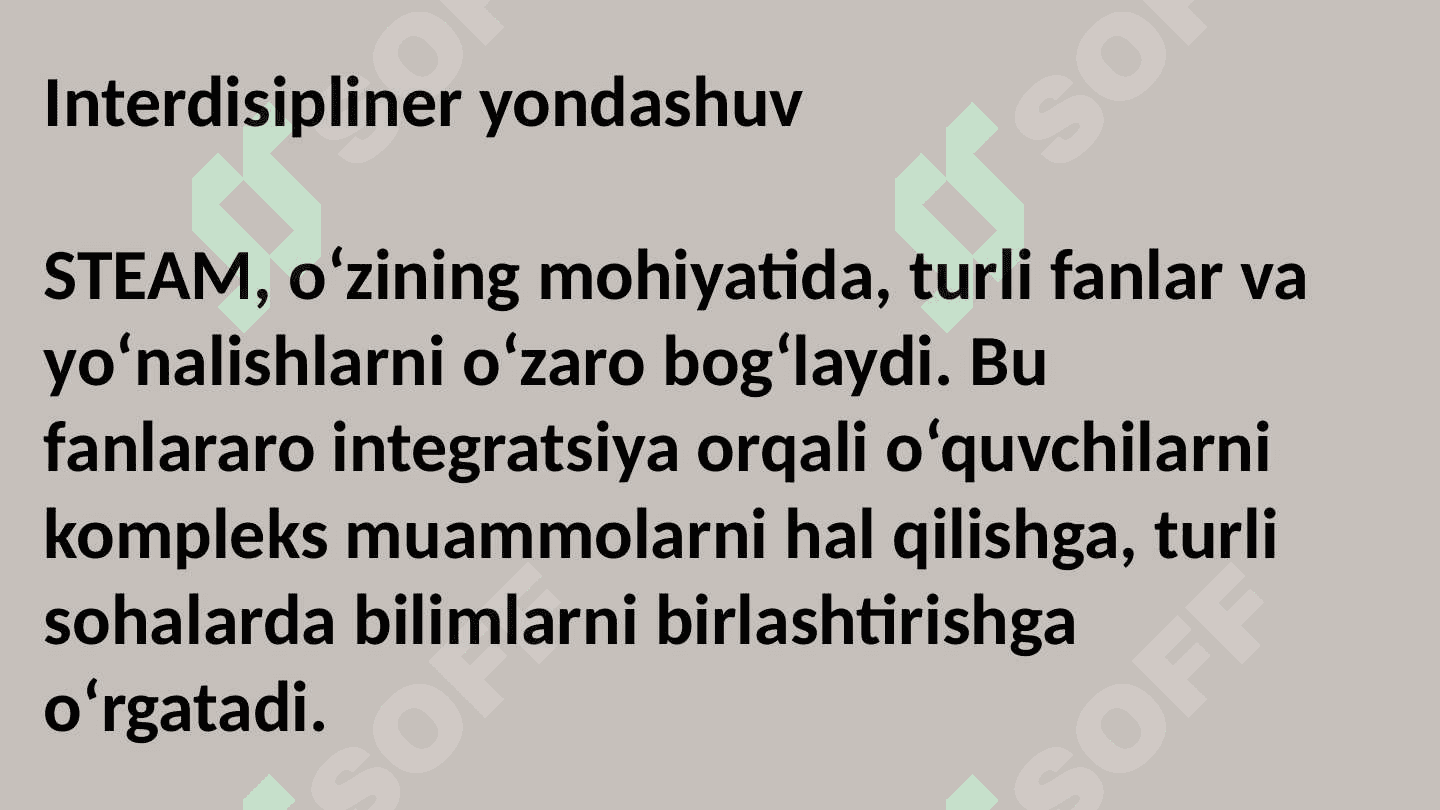 STEAM texnologiyasi kontseptsiyasining zamonaviy kontseptsiyalari. Yangi pedagogik texnologiya va faol pedagogik usullar asosida dars ishlanmalarini tayyorlash va tahlil qilish. 3