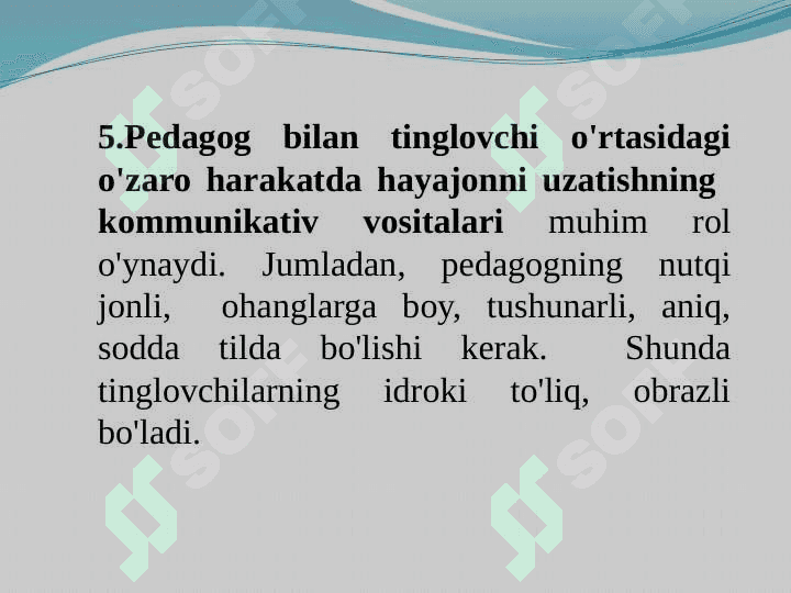 O‘qituvchi  va o‘quvchi  o‘rtasidagi muloqot 5