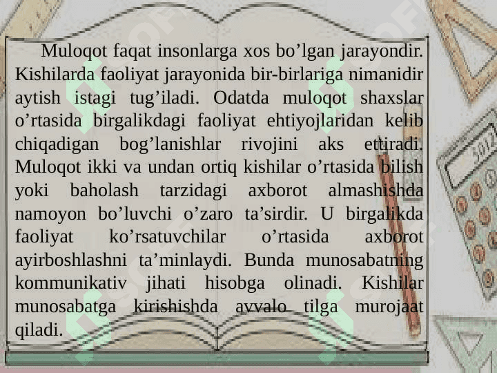 Pedagogik muloqot, uning o‘ziga xos xususiyatlari. 3