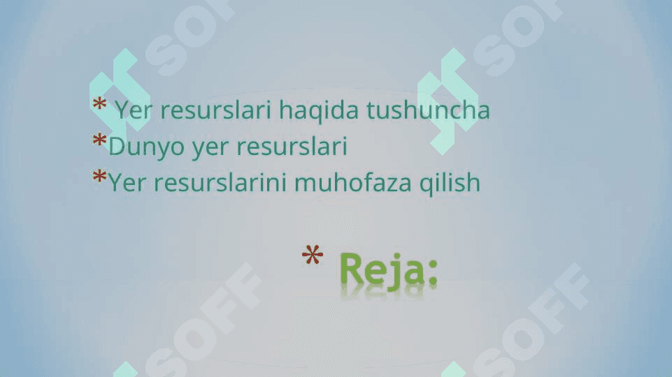 Yer resurslari 2