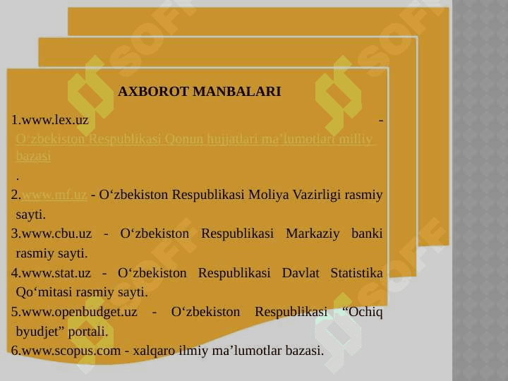 Umumdavlat nazorat organlari va ularning moliyaviy nazoratni tashkil etishi 5