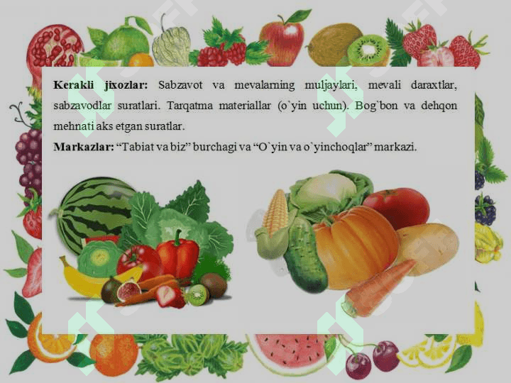 Sabzavot va mevalar 7