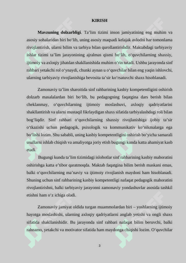 MAKTABDAGI TARBIYAVIY ISHLAR TIZIMIDA SINF RAHBARINING KASBIY KOMPITENTLIGINI OSHIRISH 3