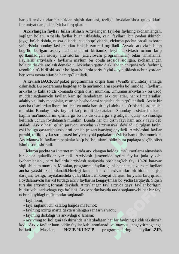 Fayllarni arxivlash va arxiv fayllarni ochish 4