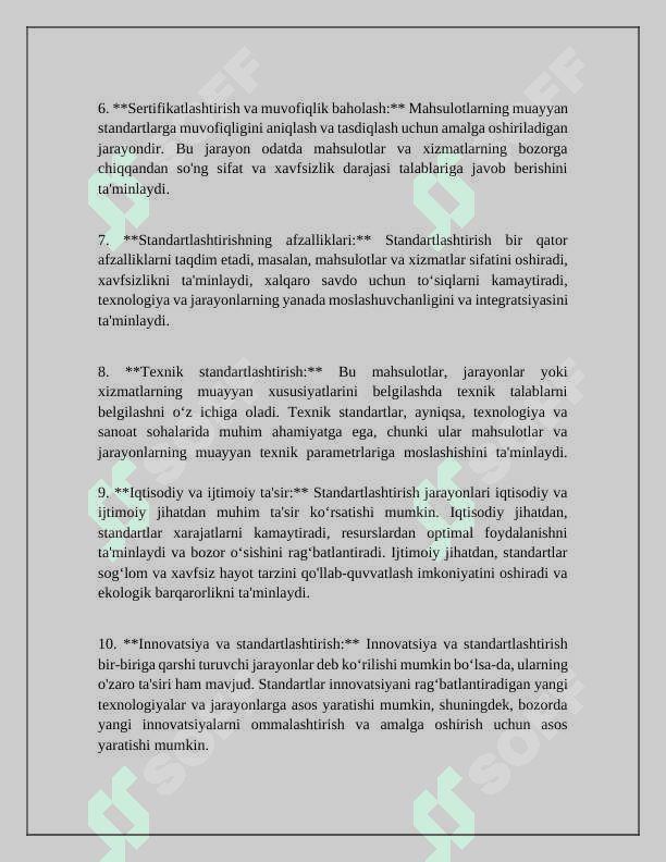 Standartlashtirish ob'yektilari 3
