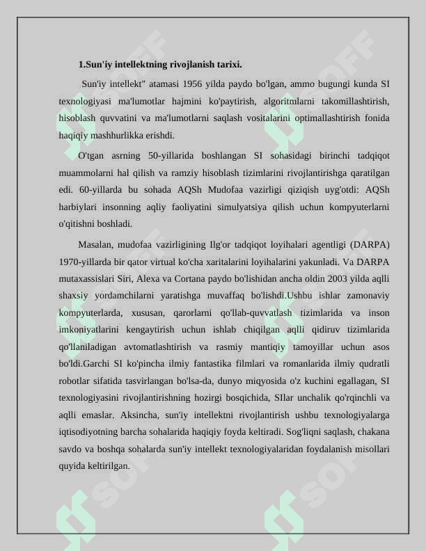 Sun‘iy intelekt va ekspert tizimlar 2