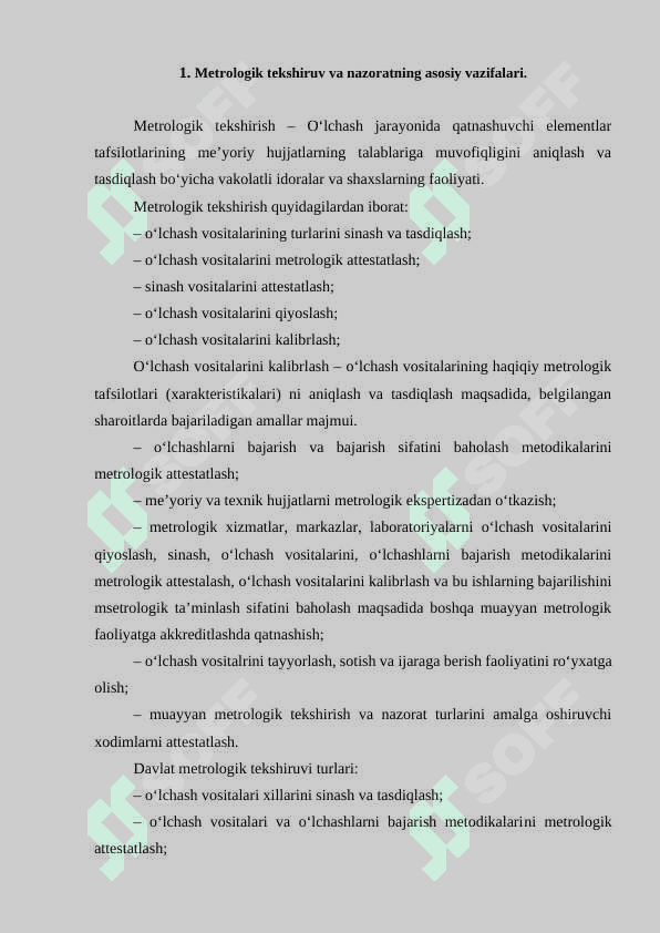 O'lchash vositalari ustidan davlat metrologik tekshiruvi va nazorati 2