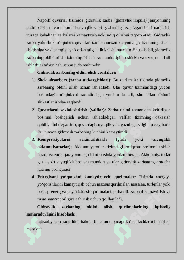 Suyuqlikning barqaror harakatida ketma-ket ulangan quvurlarni hisoblash usullari 2
