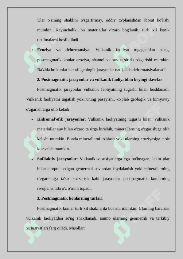 Postmagmatik konlar 4