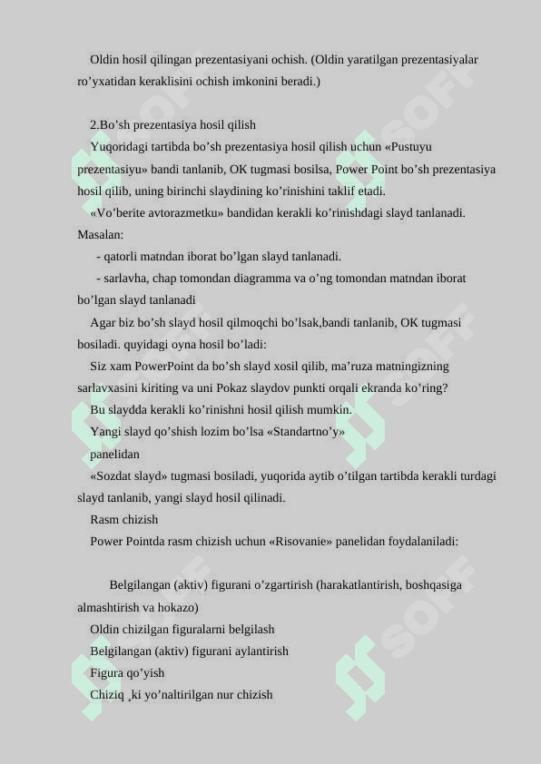 Powerpoint dasturini ishga tushirish 3