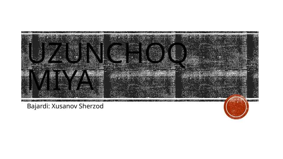 Uzunchoq miya 1