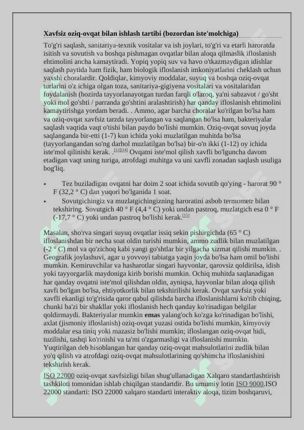 Oziq-ovqat xavfsizligi qishloq xo`jaligini rivojlantirish 3